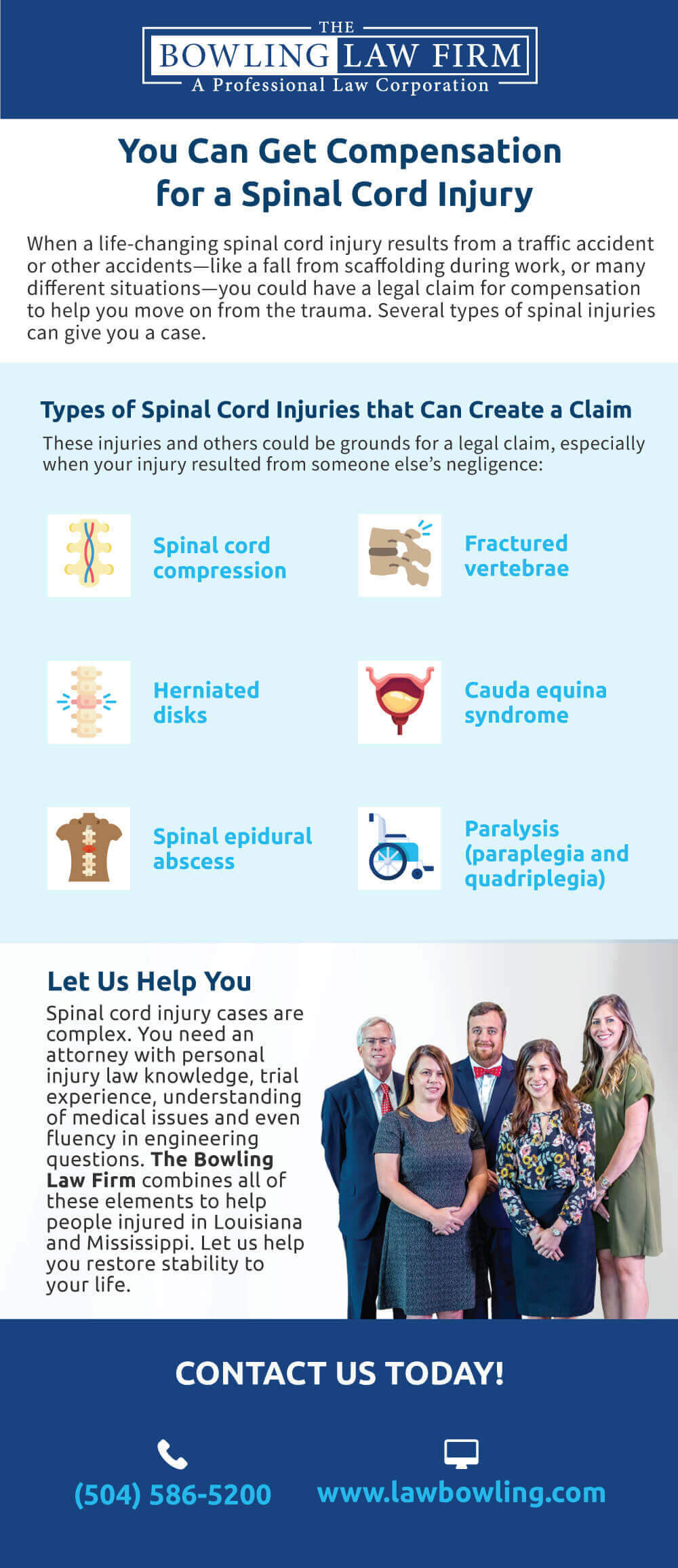 Compensation for a Spinal Cord Injury Infographic The Bowling Law
